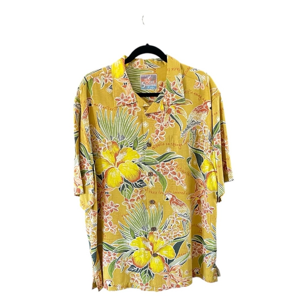 It’s 5 o’clock somewhere Mens Hawaiian short sleeve Button down size (X large)